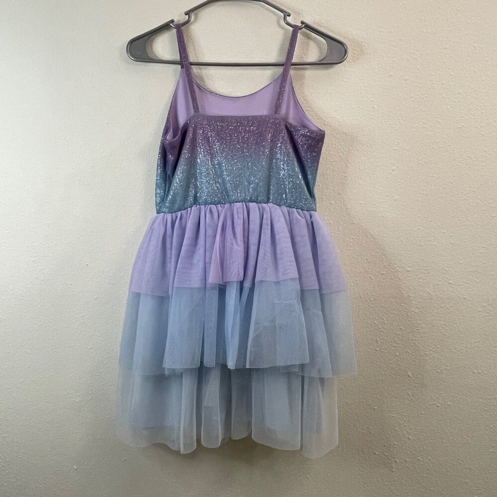 Cat & Jack Girls Sparkly Ombre Tulle Dress With Layered Skirt & Adjustable Strap - Picture 3 of 10